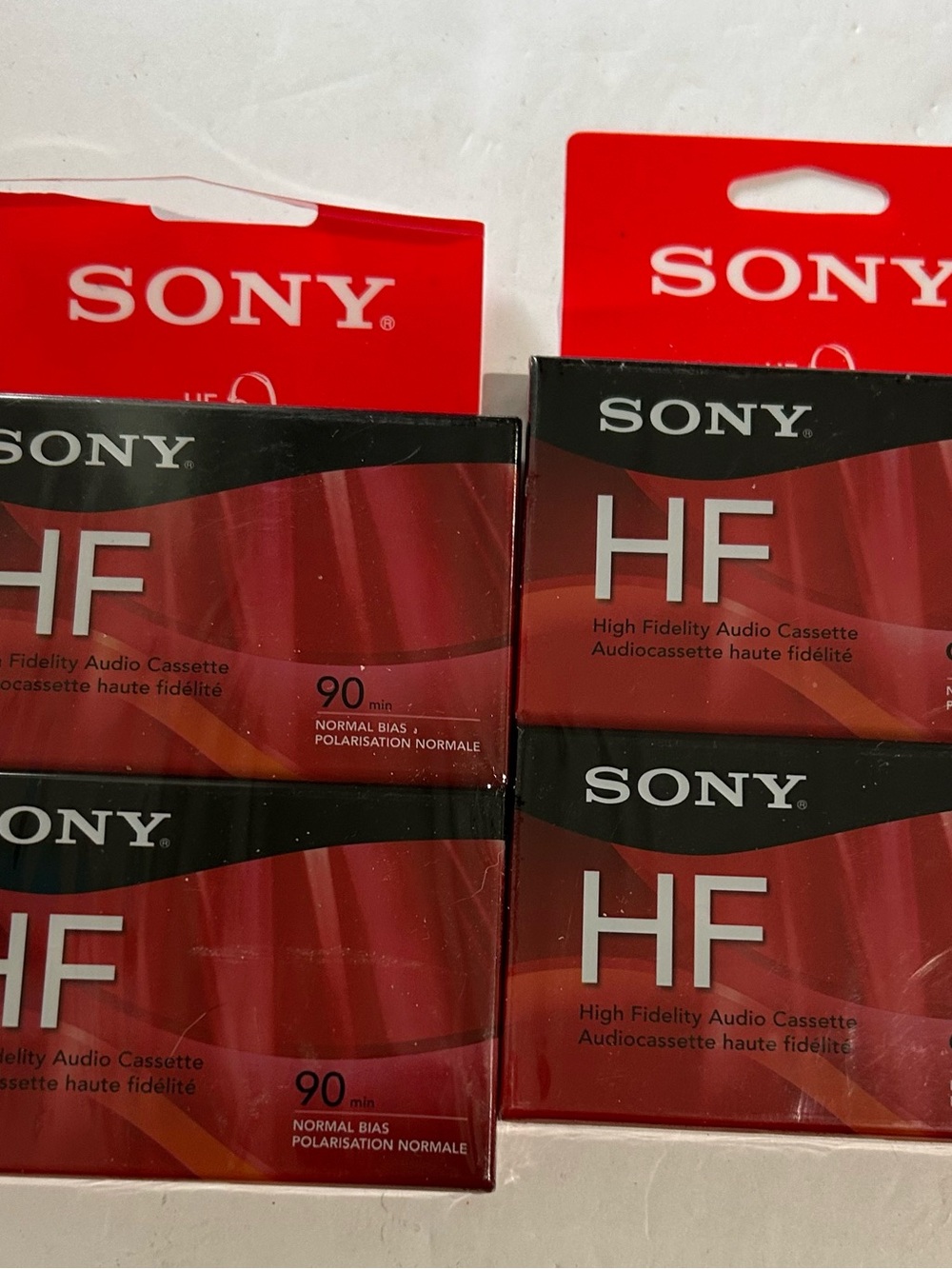 Sony 90 min HF HIGH FIDELITY Normal Bias Audio Cassette 2‎ Tapes X2 New Packs
